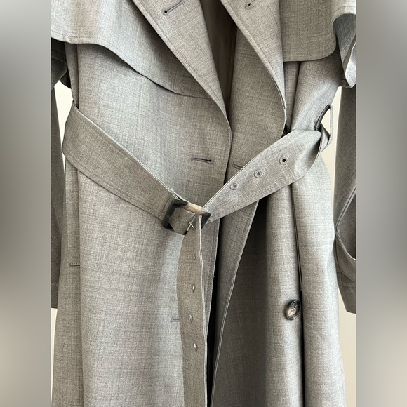 Toteme tailoring trench in light grey 100% wool - Picture 10 of 13